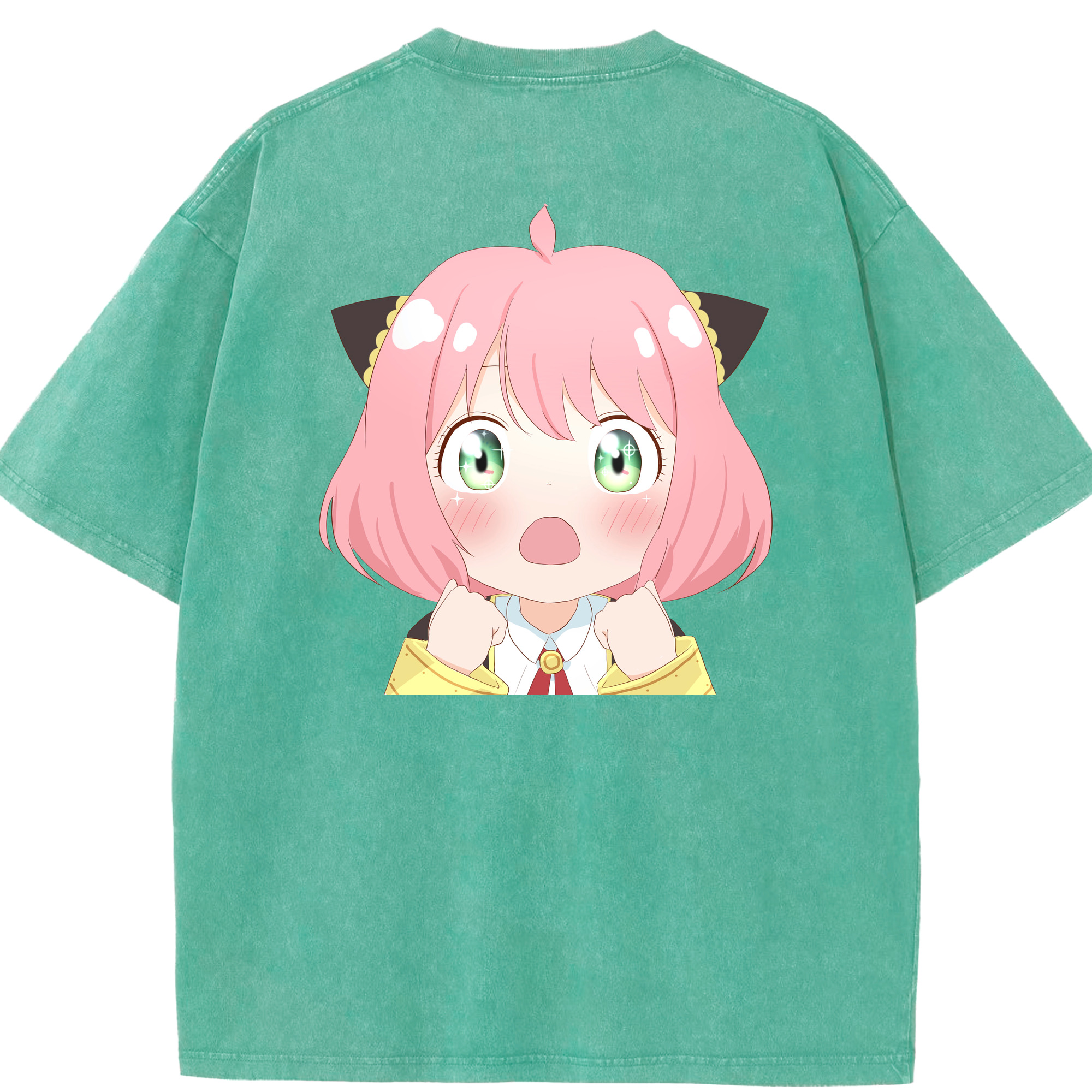 （画像用） SPY×FAMILY间谍家家酒 綿100% ヴィンテージ風 半袖Tシャツ（背面プリント）